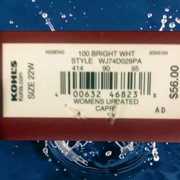 Jennifer Lopez Womens White Cuffed Capri Jeans - NWT - Plus - Stretch Denim - Picture 6 of 6